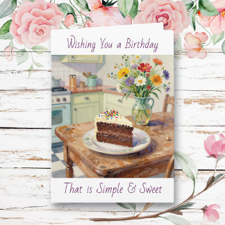 Cartão Wishing You a Sweet & Simple Birthday