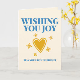 Cartão Wishing You Joy Versatile Custom Typography