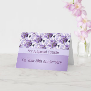 Cartão Wisteria Personalizou 35º Aniversário de Casamento