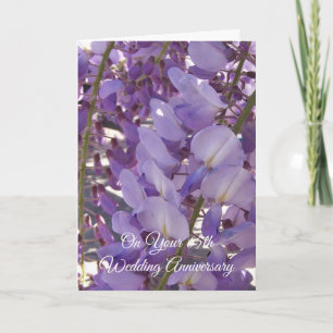 Cartão Wisteria personalizou o 65º aniversário de casamen