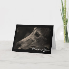 Cartão Wistful Greyhound Love Personalizável
