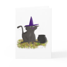 Witch Cat Blank Card