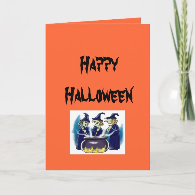 Cartão witches, Happy Halloween (Frente)