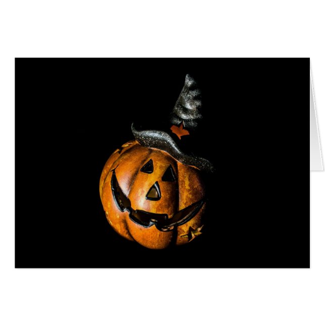 Cartão Witchy Pumpkin (Frente Horizontal)