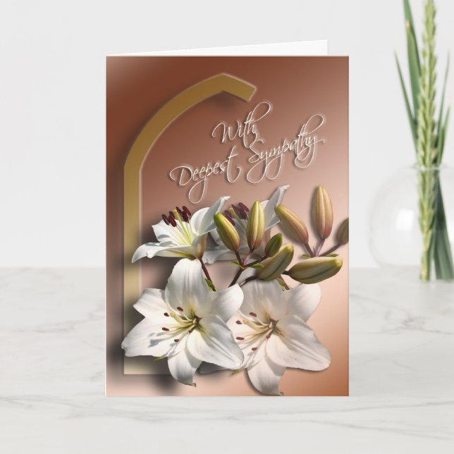 Cartão With Deepest Sympathy Card (Frente)