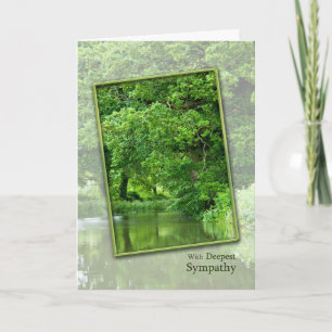 Cartão With deepest sympathy tranquil river scene