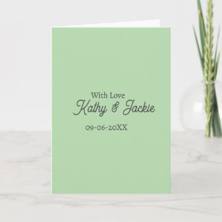 Cartão With love add couple name wedding simple minimal 