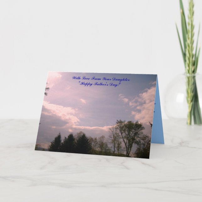 Cartão With Love From Your Daughter"Happy Fat... (Frente)