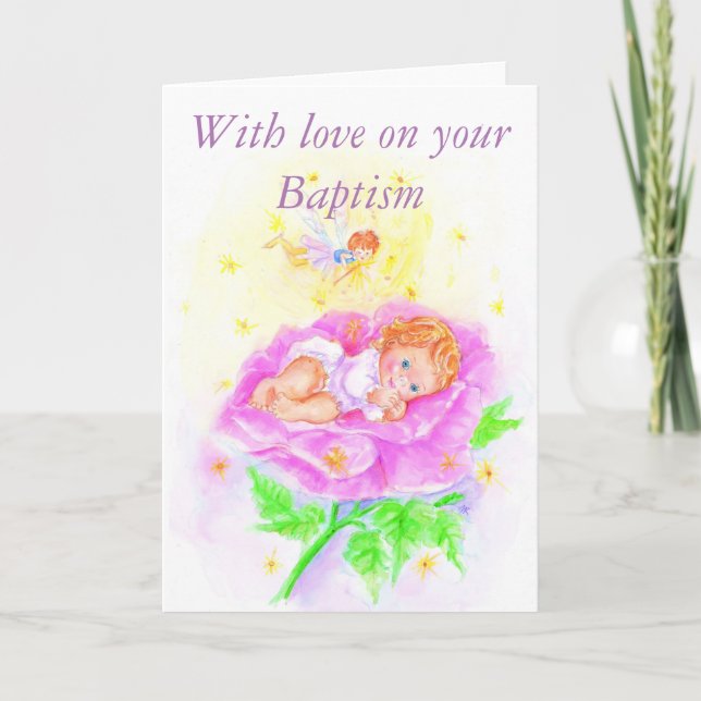 Cartão With love on your Baptism (Frente)