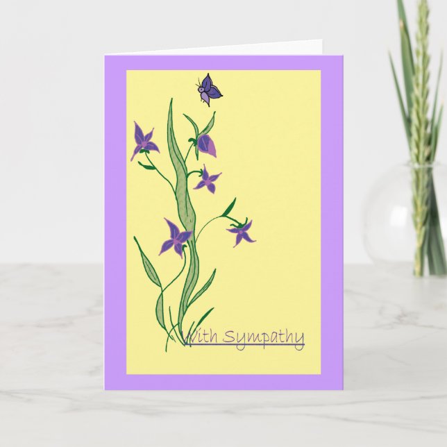 Cartão With Sympathy blank note card (Frente)