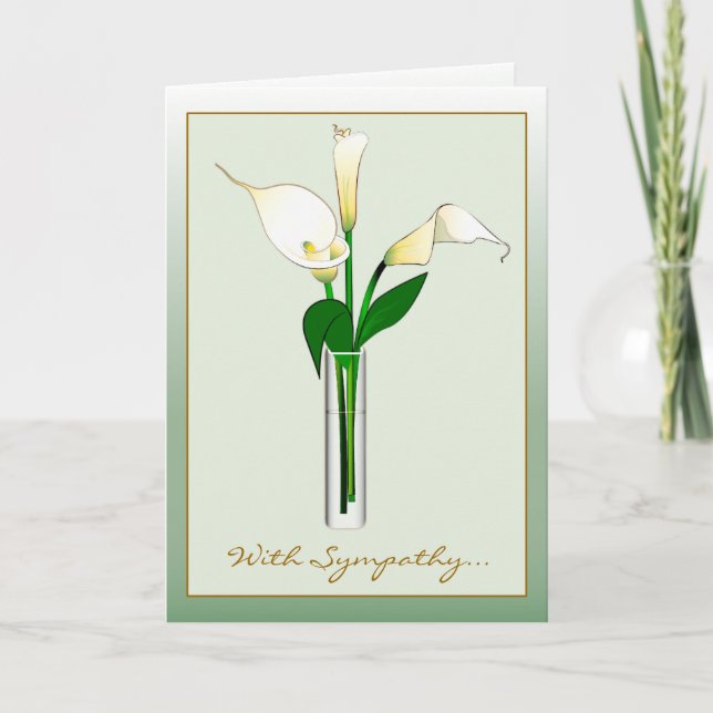 Cartão With Sympathy from Us: Calla Lilies (Frente)