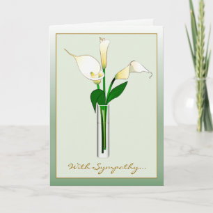 Cartão With Sympathy from Us: Calla Lilies
