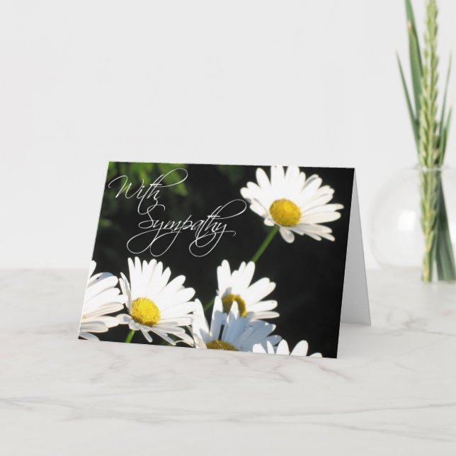 Cartão With Sympathy Greeting Card (Frente)