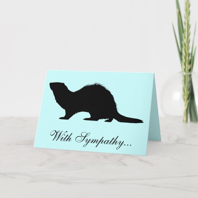 Cartão With Sympathy Loss of a Ferret (Frente)