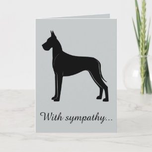 Cartão With Sympathy: Loss of Your Great Dane