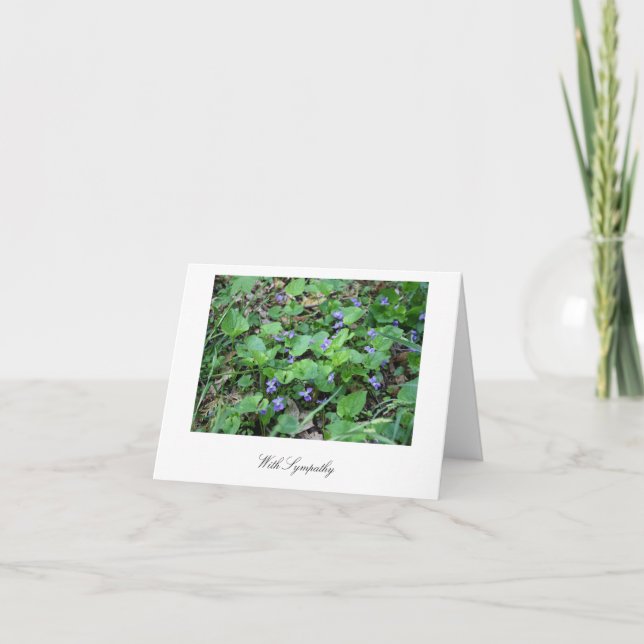 Cartão With Sympathy violets card (Frente)