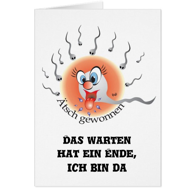 Cartão witzige Geburtsanzeige Karte (Frente)