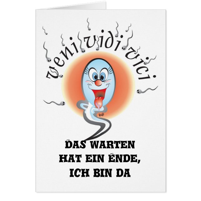 Cartão witzige Geburtsanzeige Karte (Frente)