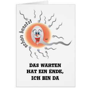 Cartão witzige Geburtsanzeige Karte