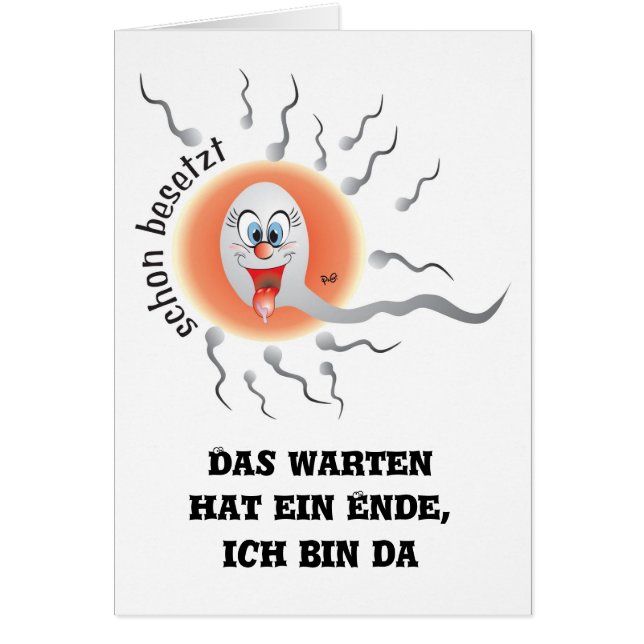 Cartão witzige Geburtsanzeige Karte (Frente)