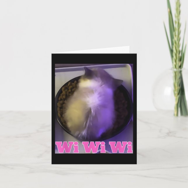Cartão Wiwiwi Cat Meme (Frente)