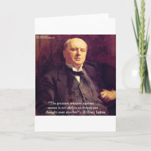 Cartão Wm James "Curing Stress" Wisdom Quote Gifts