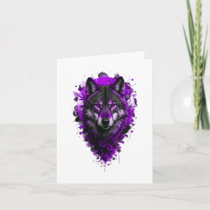 Cartão Wolf Art - Sticker Roxo