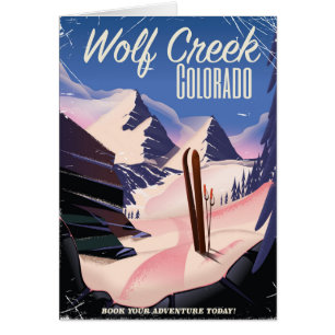 Cartão Wolf Creek Colorado Ski poster