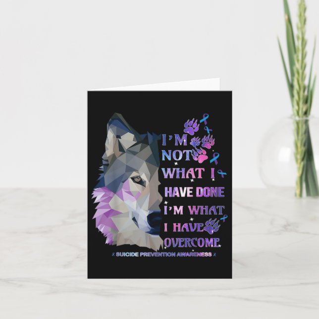 Cartão Wolf Eu Não Sou O Que Eu Fiz Eu Tenho Sobco (Frente)