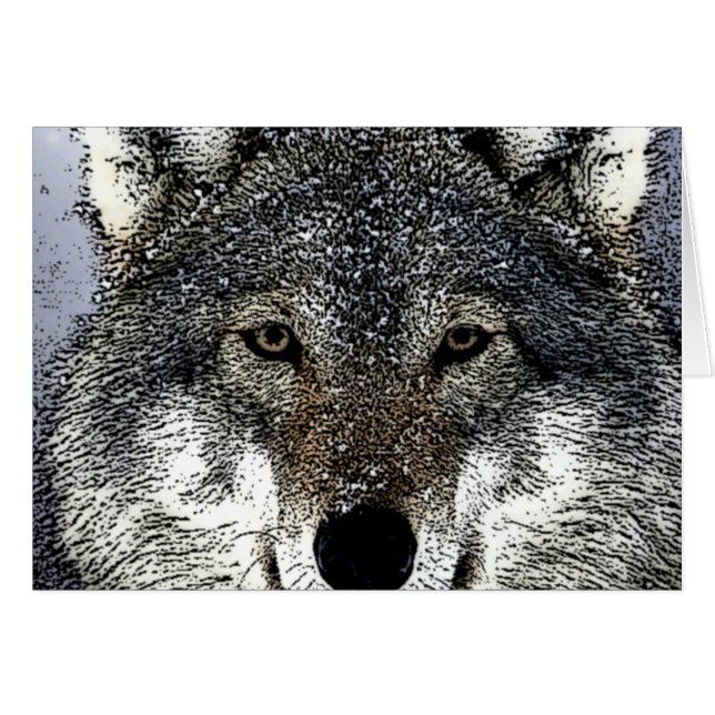 Cartão Wolf Eyes (Frente Horizontal)