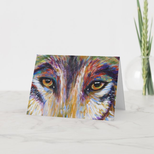 Cartão Wolf Eyes Greeting Card (Frente)