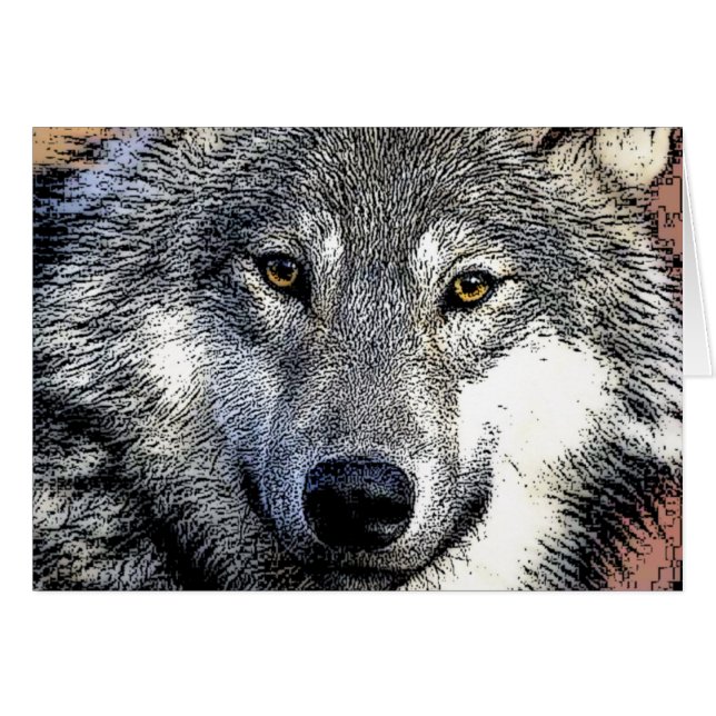Cartão Wolf Eyes Trabalho de arte (Frente Horizontal)