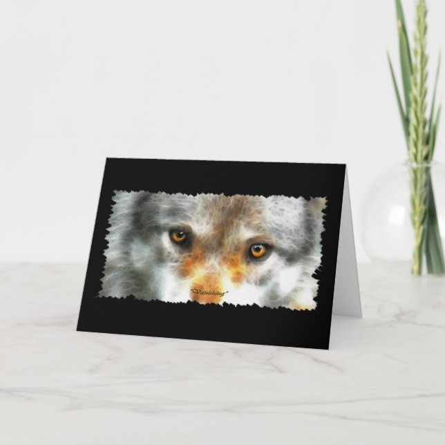 Cartão WOLF EYES Wildlife Supporter Greeting-cards (Frente)