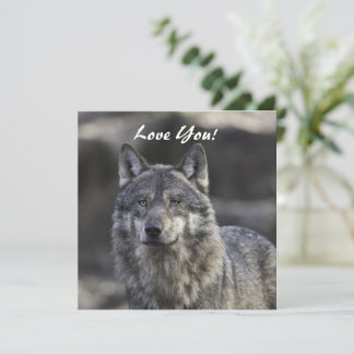 Cartão Wolf Flat Greeting Card