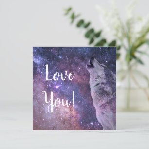 Cartão Wolf Flat Greeting Card
