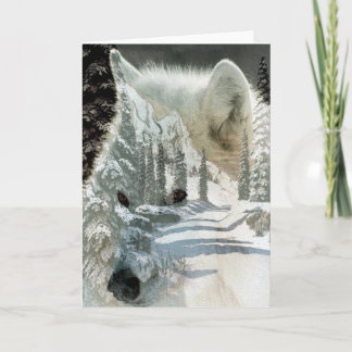 Cartão Wolf - Spirit of the Wilderness / Blank Card