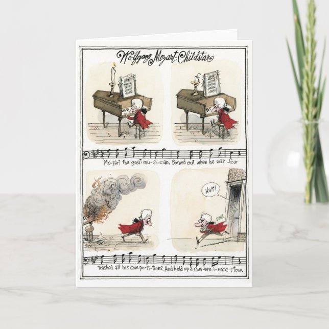 Cartão Wolfgang Mozart, Child Star card (Frente)