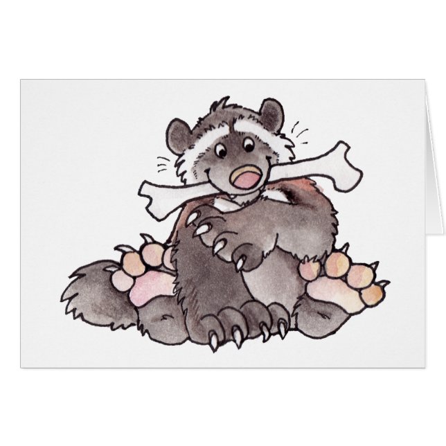 Cartão Wolverine feliz (Frente Horizontal)