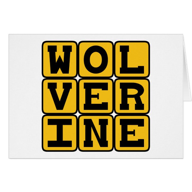 Cartão Wolverine, Mamífero Feroz (Frente Horizontal)