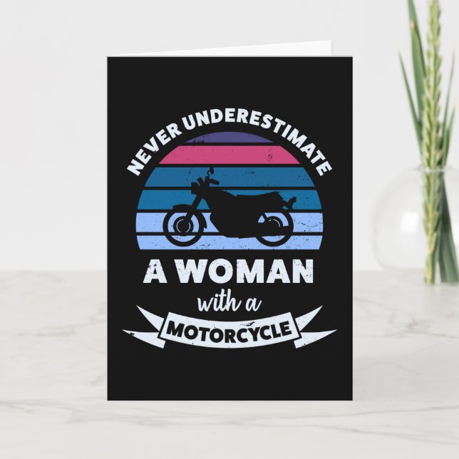 Cartão Woman with a Motorcycle Funny Mom Gift (Frente)