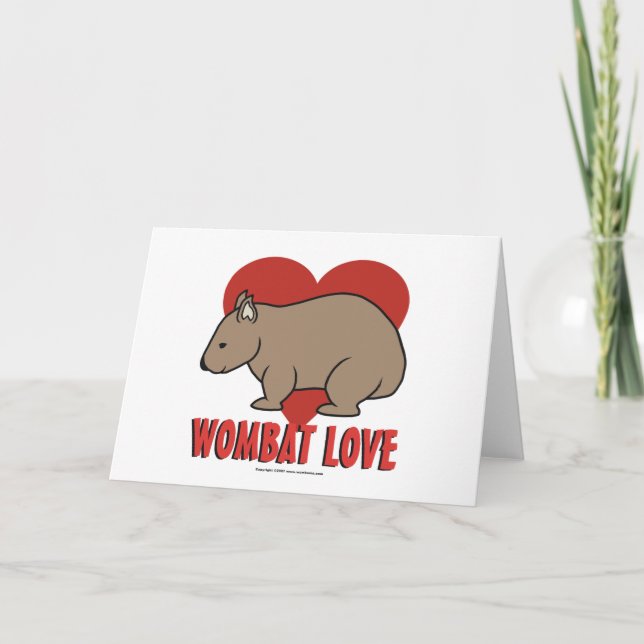 Cartão Wombat Love (Frente)