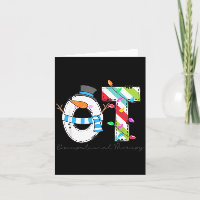 Cartão Women Christmas Occupational Therapy Ot Ota Snowma (Frente)