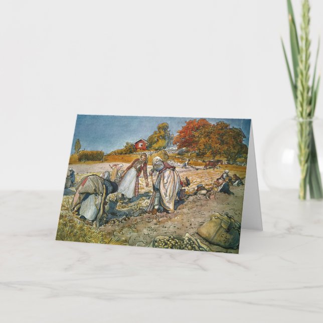 Cartão Women Digging Potatoes (Frente)