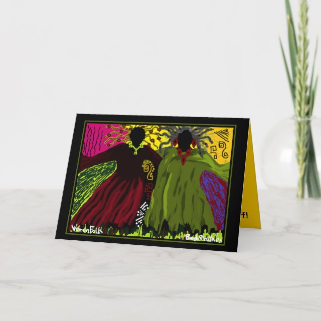 Cartão 'WOMEN FOLK' GREETING CARD by Brenda Phillips (Frente)