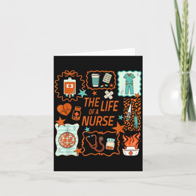 Cartão Women The Life Of A Nurse Doodle Nursing Showgirl  (Frente)