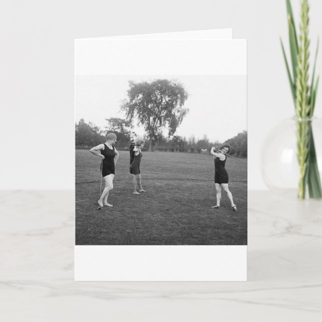 Cartão Women's 1920s Golf Fashion (Frente)