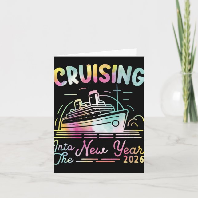 Cartão Womens Cruising Into New Year 2026 Countdown Party (Frente)