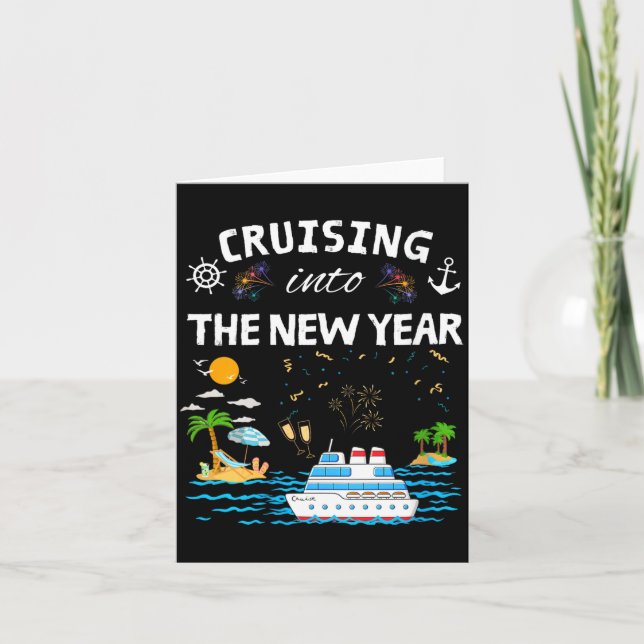 Cartão Womens Cruising Into New Year 2026 Match Family Va (Frente)