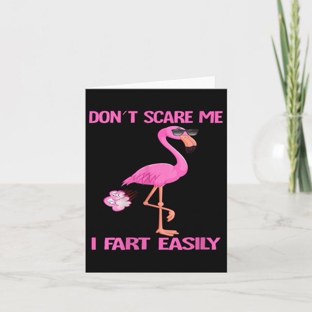 Cartão Womens Cute Don't E Me I Fart Easy Fart Joke Flami (Frente)