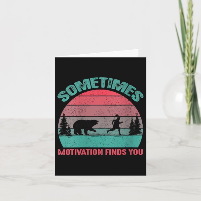Cartão Womens Funny Running Motivational Sometimes Motiva (Frente)